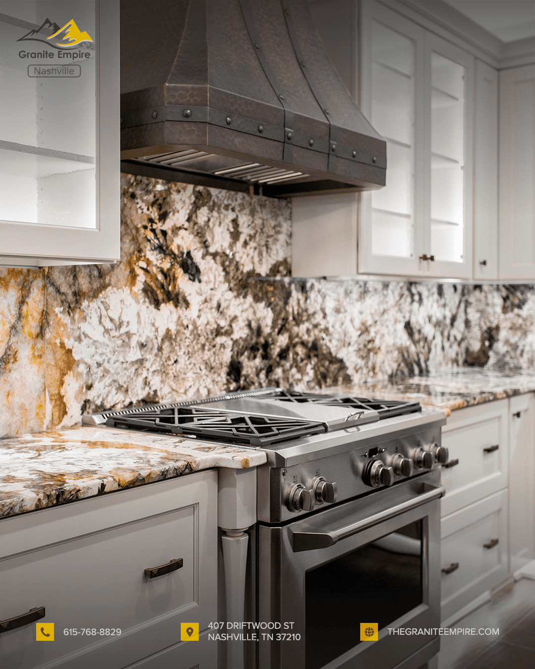 Creating Cohesion with Stone Countertops and Matching Backsplashes